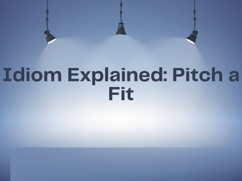 Idiom Explained Pitch A Fit Literature Times