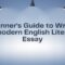 A Beginner's Guide to Writing a Postmodern English Literature Essay